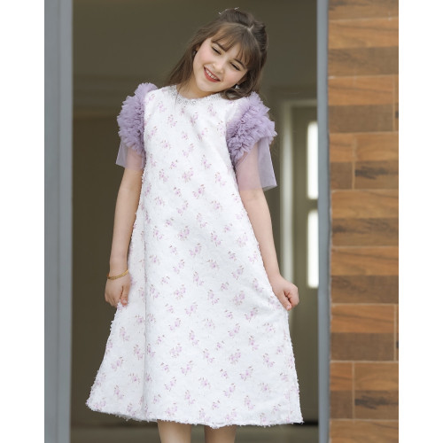 فستان بناتي سبور اكسسوار على الرقبه - 926 فستان بناتي سبور اكسسوار على الرقبه - 926