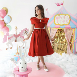 فستان الأميرات الأحمر بأكتاف مكشوفه - 996 فستان الأميرات الأحمر بأكتاف مكشوفه - 996