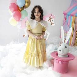 فستان بناتي الأصفر بتصميم أنيق ومفعم بالمرح - 928 فستان بناتي الأصفر بتصميم أنيق ومفعم بالمرح - 928