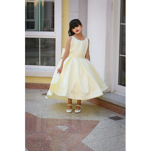 فستان بناتي بـلونين هاي لو | فستان سهرة ساتان فاخر - M3768