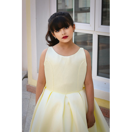 فستان بناتي بـلونين هاي لو | فستان سهرة ساتان فاخر - M3768