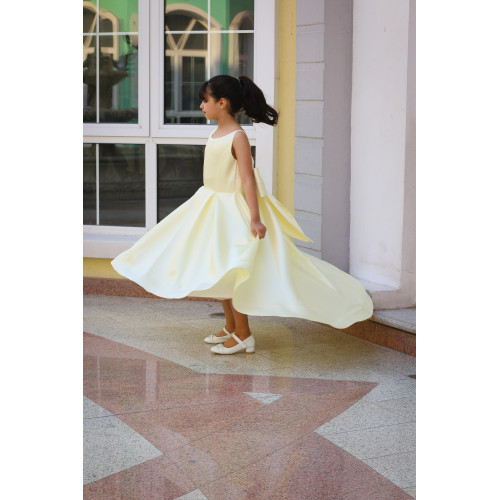 فستان بناتي بـلونين هاي لو | فستان سهرة ساتان فاخر - M3768