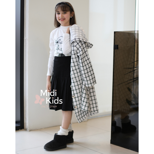 طقم شتوي بناتي 3 قطع | بالطو وتيور وبلوزة لإطلالة متكاملة - Mk25900 طقم شتوي بناتي 3 قطع | بالطو وتيور وبلوزة لإطلالة متكاملة - Mk25900