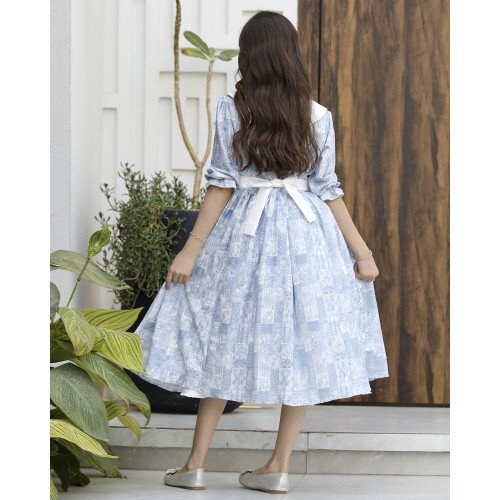 فستان بناتي فاخر مرصع بالفصوص اللامعة | سحر السماء حين تعانق النجوم - 1156