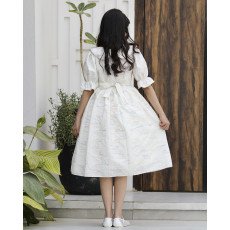 فستان بناتي ملكي مستوحى من المهرجانات | تصميم خطوط ملونة وخصر مرصع - 1144 فستان بناتي ملكي مستوحى من المهرجانات | تصميم خطوط ملونة وخصر مرصع - 1144