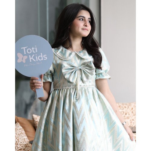 فستان بناتي سحر الألوان بتطريز ذهبي ولؤلؤ فاخر - 1157 فستان بناتي سحر الألوان بتطريز ذهبي ولؤلؤ فاخر - 1157