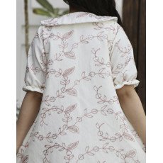 طقم فستان بناتي قطعتين | جاكيت مطرز روز وفستان ميكادو - 1184 طقم فستان بناتي قطعتين | جاكيت مطرز روز وفستان ميكادو - 1184