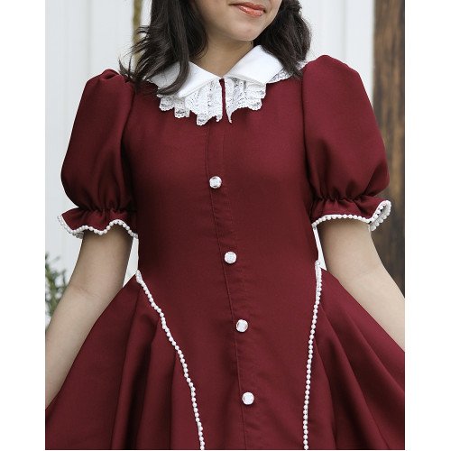 فستان بناتي عودي مرصع بالفصوص وأزرار أمامية فاخرة - 1161 فستان بناتي عودي مرصع بالفصوص وأزرار أمامية فاخرة - 1161