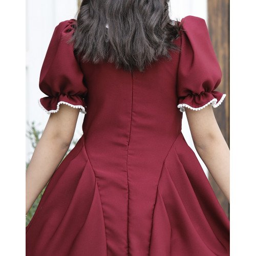 فستان بناتي عودي مرصع بالفصوص وأزرار أمامية فاخرة - 1161 فستان بناتي عودي مرصع بالفصوص وأزرار أمامية فاخرة - 1161