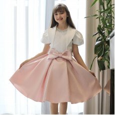 طقم بناتي تيور لحمي بفيونكة خصر وبلوزة مرصعة باكسسوار - M3807 طقم بناتي تيور لحمي بفيونكة خصر وبلوزة مرصعة باكسسوار - M3807