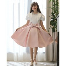 طقم بناتي تيور لحمي بفيونكة خصر وبلوزة مرصعة باكسسوار - M3807 طقم بناتي تيور لحمي بفيونكة خصر وبلوزة مرصعة باكسسوار - M3807