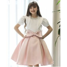 طقم بناتي تيور لحمي بفيونكة خصر وبلوزة مرصعة باكسسوار - M3807 طقم بناتي تيور لحمي بفيونكة خصر وبلوزة مرصعة باكسسوار - M3807