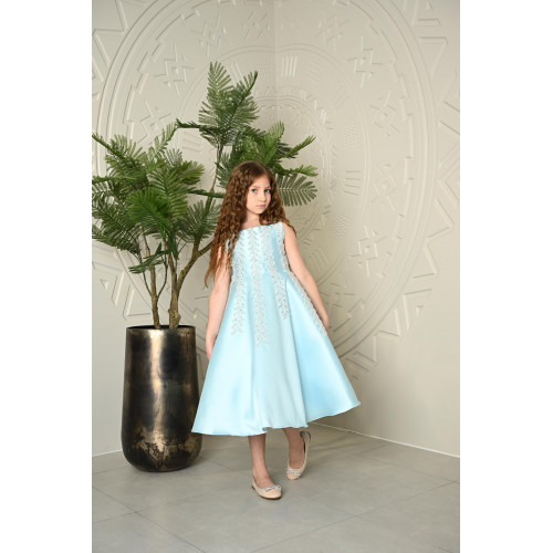 فستان سهرة بناتي فاخر بتطريز فضي | متوفر بثلاثة ألوان - M3580 فستان سهرة بناتي فاخر بتطريز فضي | متوفر بثلاثة ألوان - M3580