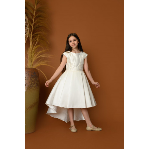 فستان بناتي سهرة ذيل بتصميم تطريز على الصدر - M3488 فستان بناتي سهرة ذيل بتصميم تطريز على الصدر - M3488