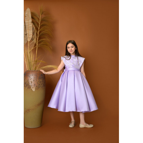 فستان بناتي سهرة 4 الوان بتصميم منفوش وتطريز ناعم - M3604 فستان بناتي سهرة 4 الوان بتصميم منفوش وتطريز ناعم - M3604