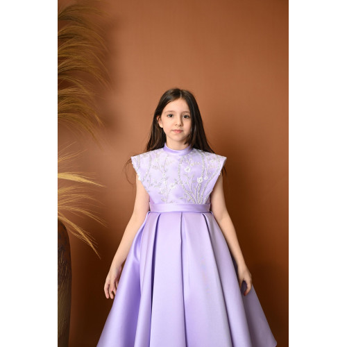 فستان بناتي سهرة 4 الوان بتصميم منفوش وتطريز ناعم - M3604 فستان بناتي سهرة 4 الوان بتصميم منفوش وتطريز ناعم - M3604