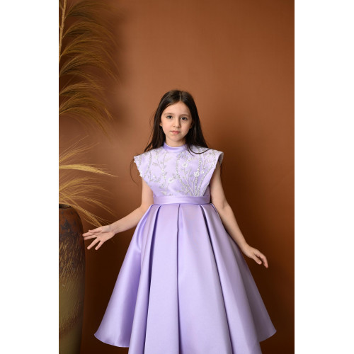 فستان بناتي سهرة 4 الوان بتصميم منفوش وتطريز ناعم - M3604 فستان بناتي سهرة 4 الوان بتصميم منفوش وتطريز ناعم - M3604