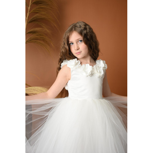 فستان بناتي سهرة ورد - M3574 فستان بناتي سهرة ورد - M3574