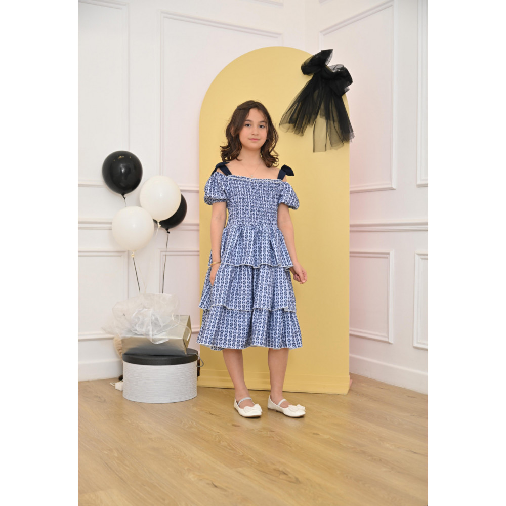 فستان بناتي طبقات - Mk23017