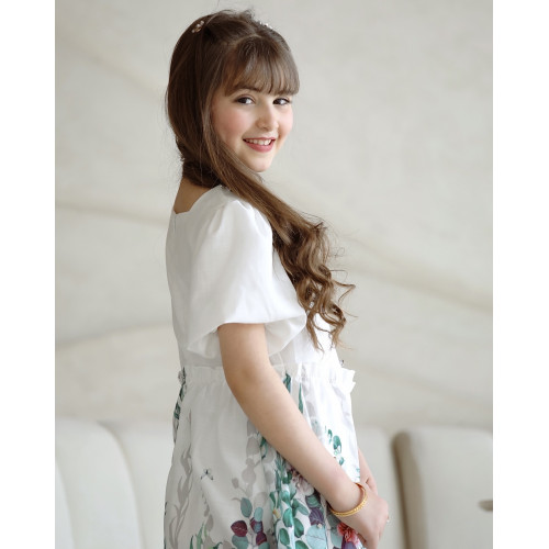 فستان بناتي عشبي بلمسات أنيقة - Mk2501010 فستان بناتي عشبي بلمسات أنيقة - Mk2501010