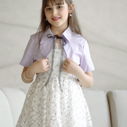 فستان بناتي مشجر وجاكيت - Mk2501008 فستان بناتي مشجر وجاكيت - Mk2501008