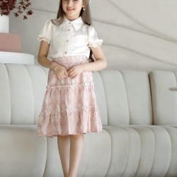 تيور بناتي بتطريز ورق الشجر - Mk2501002 تيور بناتي بتطريز ورق الشجر - Mk2501002