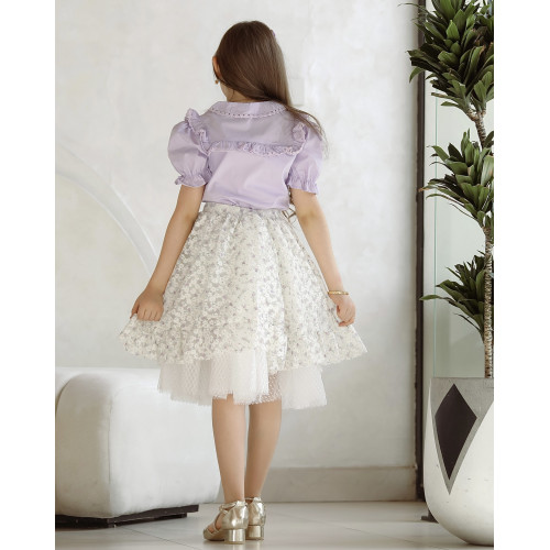 تيور بناتي بتطريز ورود الموف - Mk2501009 تيور بناتي بتطريز ورود الموف - Mk2501009