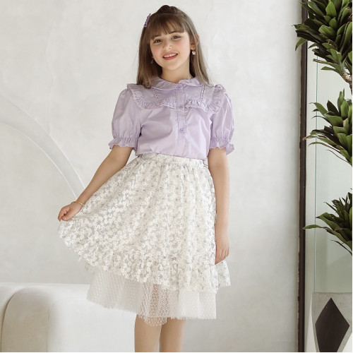 تيور بناتي بتطريز ورود الموف - Mk2501009 تيور بناتي بتطريز ورود الموف - Mk2501009