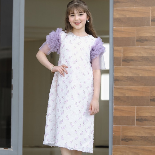 فستان بناتي سبور اكسسوار على الرقبه - 926 فستان بناتي سبور اكسسوار على الرقبه - 926