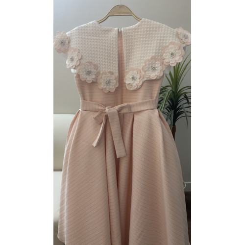 فستان بناتي دلعة ورود لونين - 927 فستان بناتي دلعة ورود لونين - 927