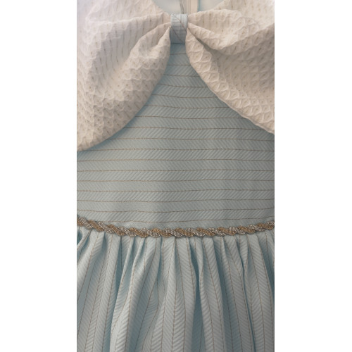 فستان بناتي سماوي دلعه بفيونكه - 928 فستان بناتي سماوي دلعه بفيونكه - 928