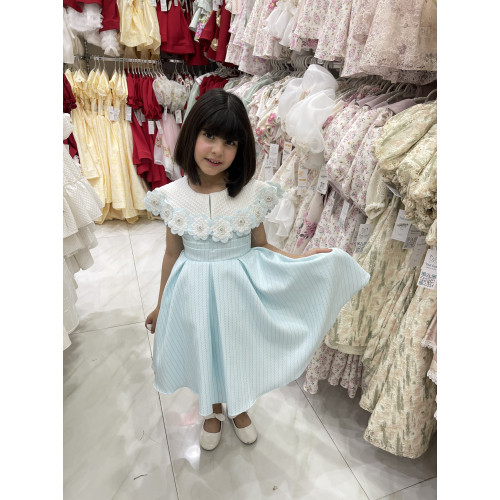 فستان بناتي دلعة ورود لونين - 927 فستان بناتي دلعة ورود لونين - 927