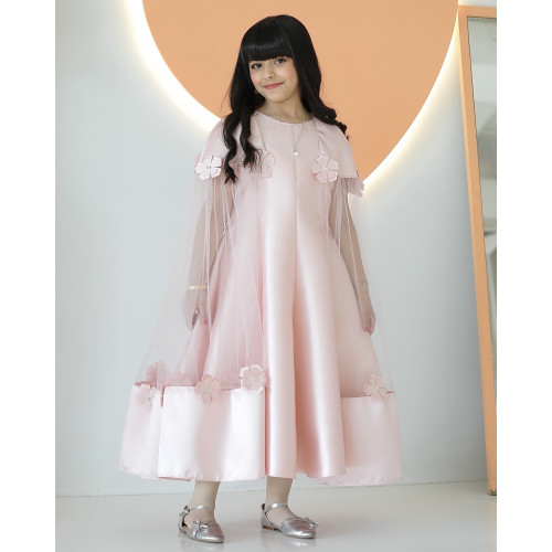 فستان بناتي فراشة لحمي - m3626 فستان بناتي فراشة لحمي - m3626