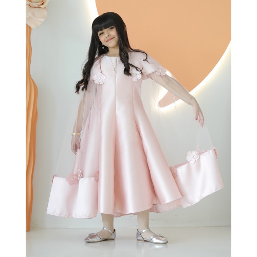 فستان بناتي فراشة لحمي - m3626 فستان بناتي فراشة لحمي - m3626