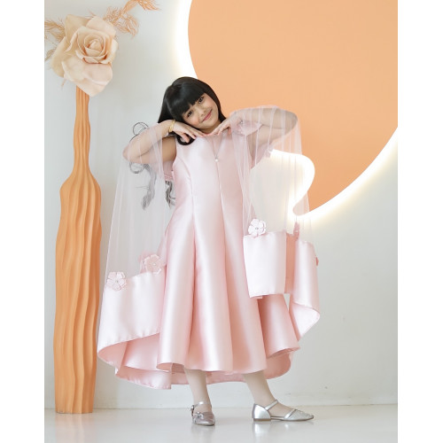 فستان بناتي فراشة لحمي - m3626 فستان بناتي فراشة لحمي - m3626