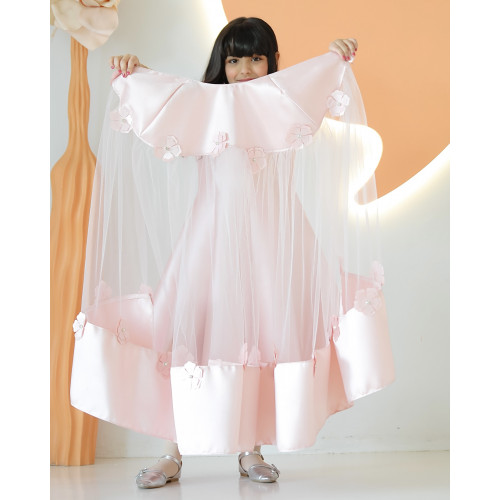 فستان بناتي فراشة لحمي - m3626 فستان بناتي فراشة لحمي - m3626