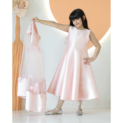 فستان بناتي فراشة لحمي - m3626 فستان بناتي فراشة لحمي - m3626