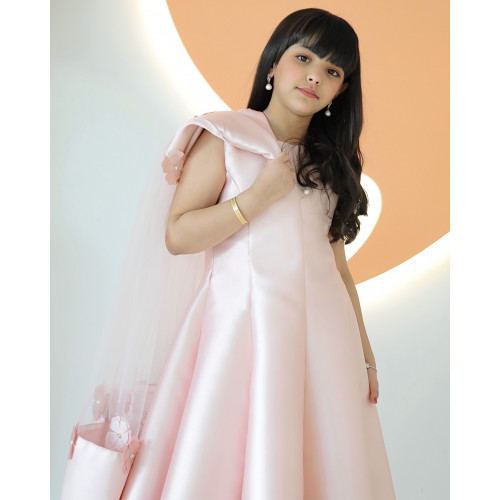 فستان بناتي فراشة لحمي - m3626 فستان بناتي فراشة لحمي - m3626