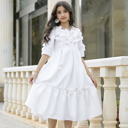 فستان بناتي بتصميم مميز ورود - 936 فستان بناتي بتصميم مميز ورود - 936