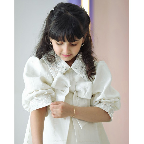 فستان بناتي بتصميم مميز كلفه بالرقبه - 907 فستان بناتي بتصميم مميز كلفه بالرقبه - 907