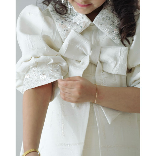 فستان بناتي بتصميم مميز كلفه بالرقبه - 907 فستان بناتي بتصميم مميز كلفه بالرقبه - 907