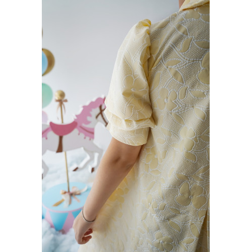 فستان بناتي بتفاصيل كسرة ولمسات جلابية - 990 فستان بناتي بتفاصيل كسرة ولمسات جلابية - 990