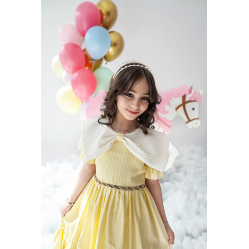 فستان بناتي الأصفر بتصميم أنيق ومفعم بالمرح - 928 فستان بناتي الأصفر بتصميم أنيق ومفعم بالمرح - 928
