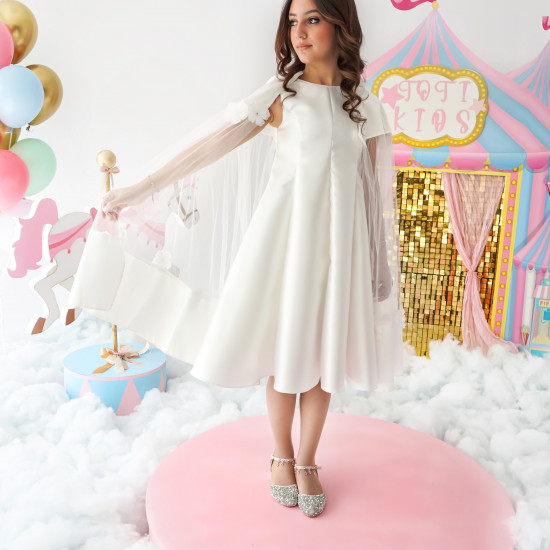 فستان بناتي فراشة سكري - m3626