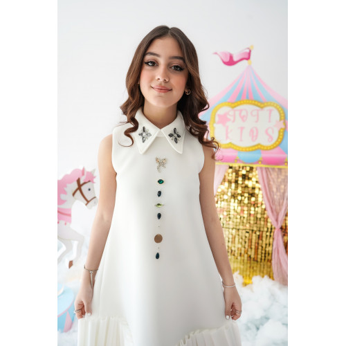 فستان أميرات لندن لمسة كلاسيكية راقية بـلونين - M3721 فستان أميرات لندن لمسة كلاسيكية راقية بـلونين - M3721