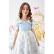 فستان بناتي كلاسيك مورد سماوي - 1017 فستان بناتي كلاسيك مورد سماوي - 1017
