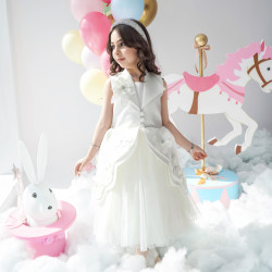 فستان بناتي إطلالة ملائكية للمناسبات بلونين - M3720 فستان بناتي إطلالة ملائكية للمناسبات بلونين - M3720