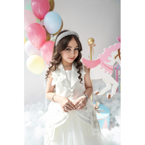 فستان بناتي إطلالة ملائكية للمناسبات بلونين - M3720 فستان بناتي إطلالة ملائكية للمناسبات بلونين - M3720