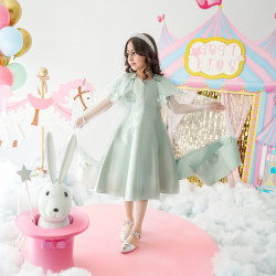 فستان بناتي فراشة تفاحي - m3626 فستان بناتي فراشة تفاحي - m3626