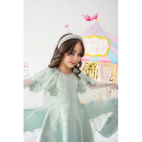 فستان بناتي فراشة تفاحي - m3626 فستان بناتي فراشة تفاحي - m3626